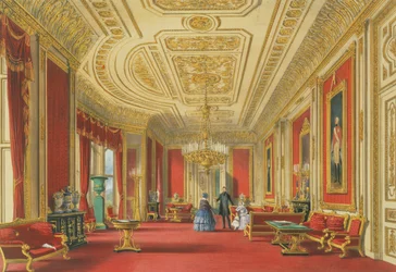 Le salon cramoisi, château de Windsor, 1838